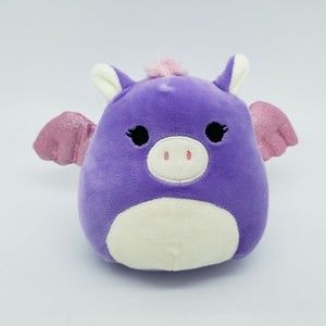 Kellytoy Squishmallow STEFANA Purple Pegasus Unicorn Plush Stuffed Toy 5"